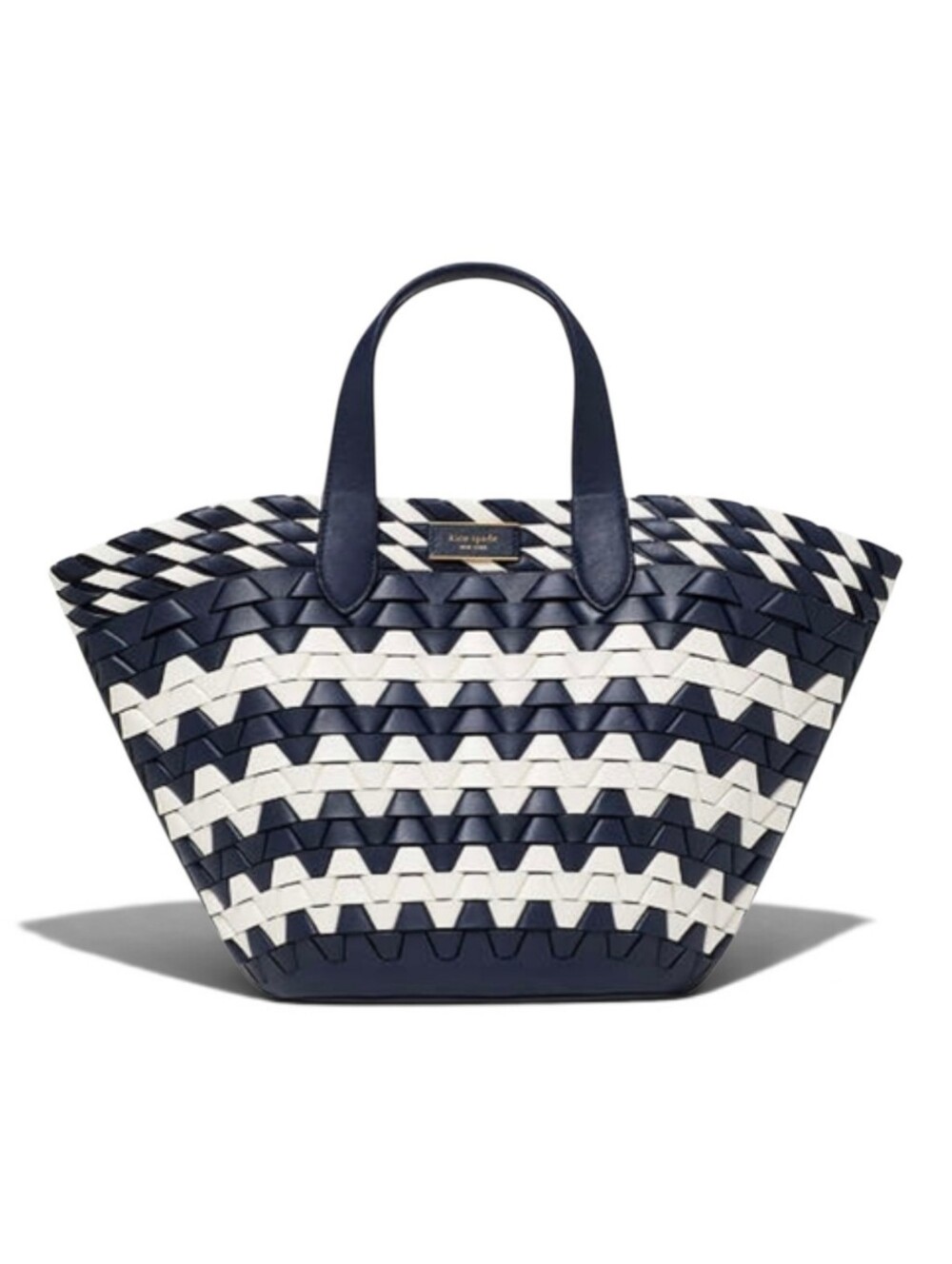 KATE SPADE New York - Zigzag Woven Leather Small Tote